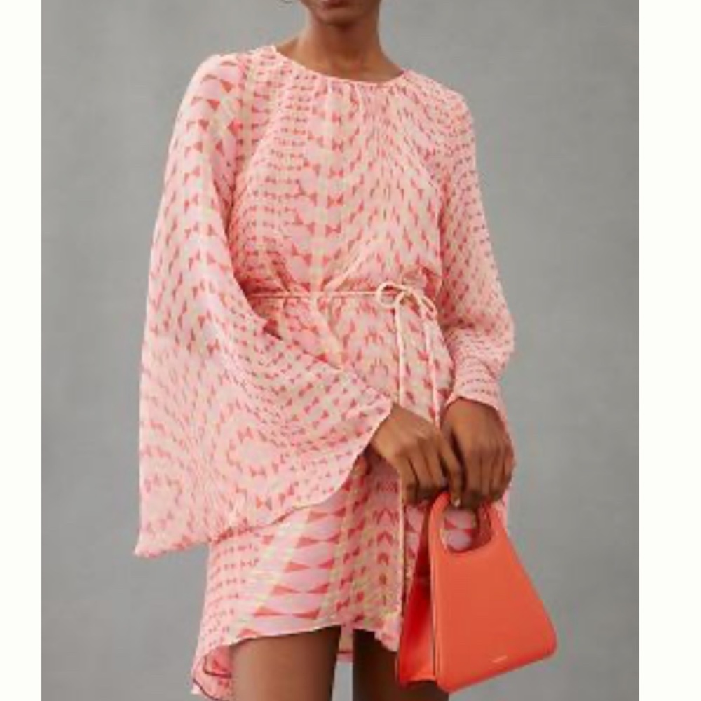MISA Los Angeles Mini Long Sleeve A-line Dress